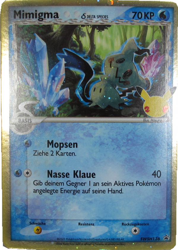 Pokemon SWSH136 Mimigma Promo Einzelkarte deutsch