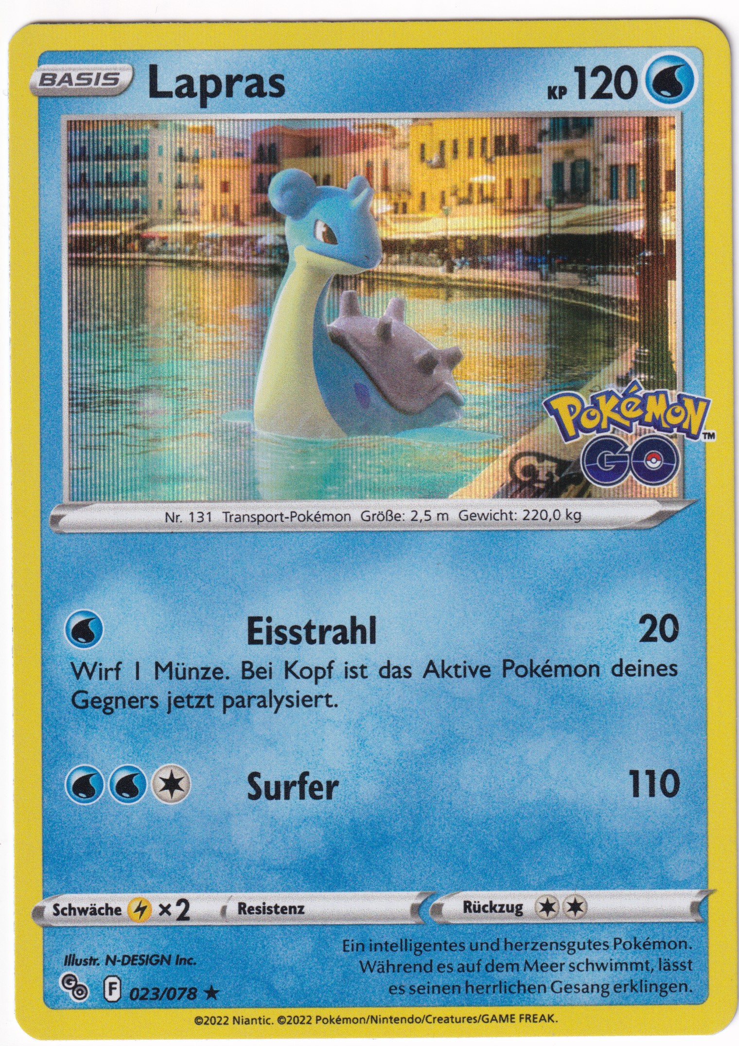 Lapras 023 /78 Rare Holo - Pokemon Go Deutsch