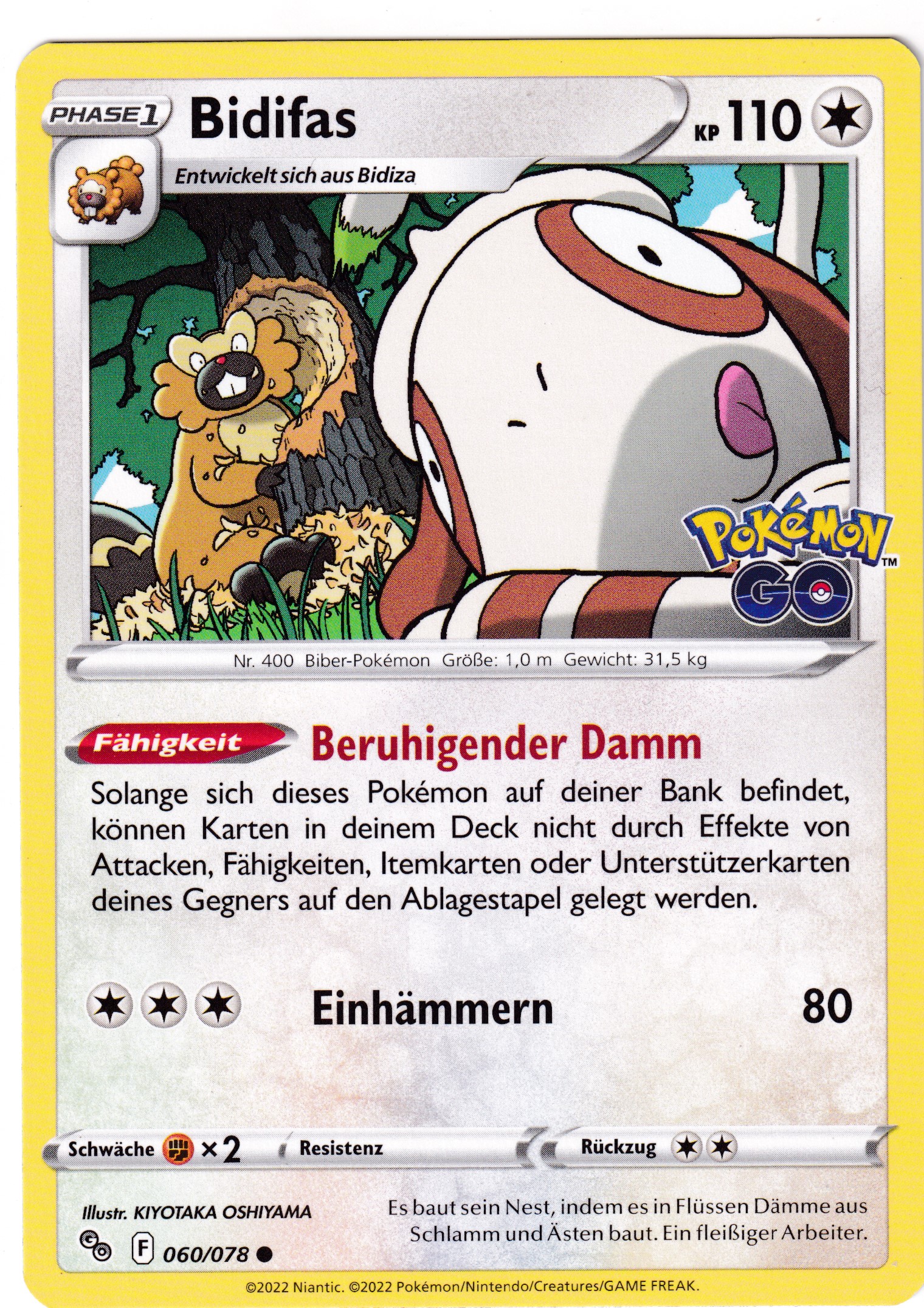 Bidifas 060 /78 Common - Pokemon Go Deutsch