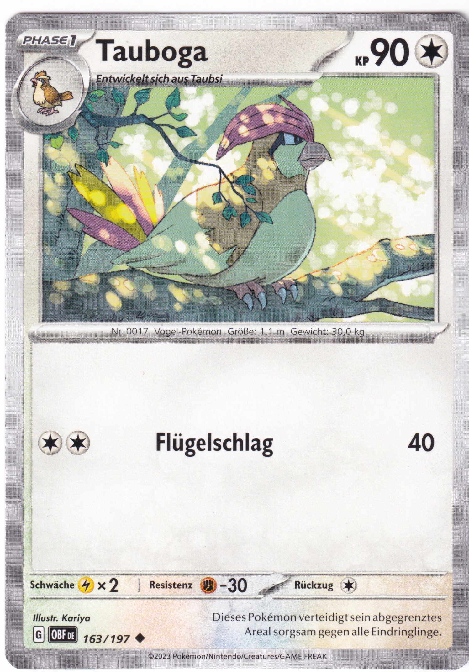 Tauboga 163/197 Uncommon - Obsidian Flammen Deutsch