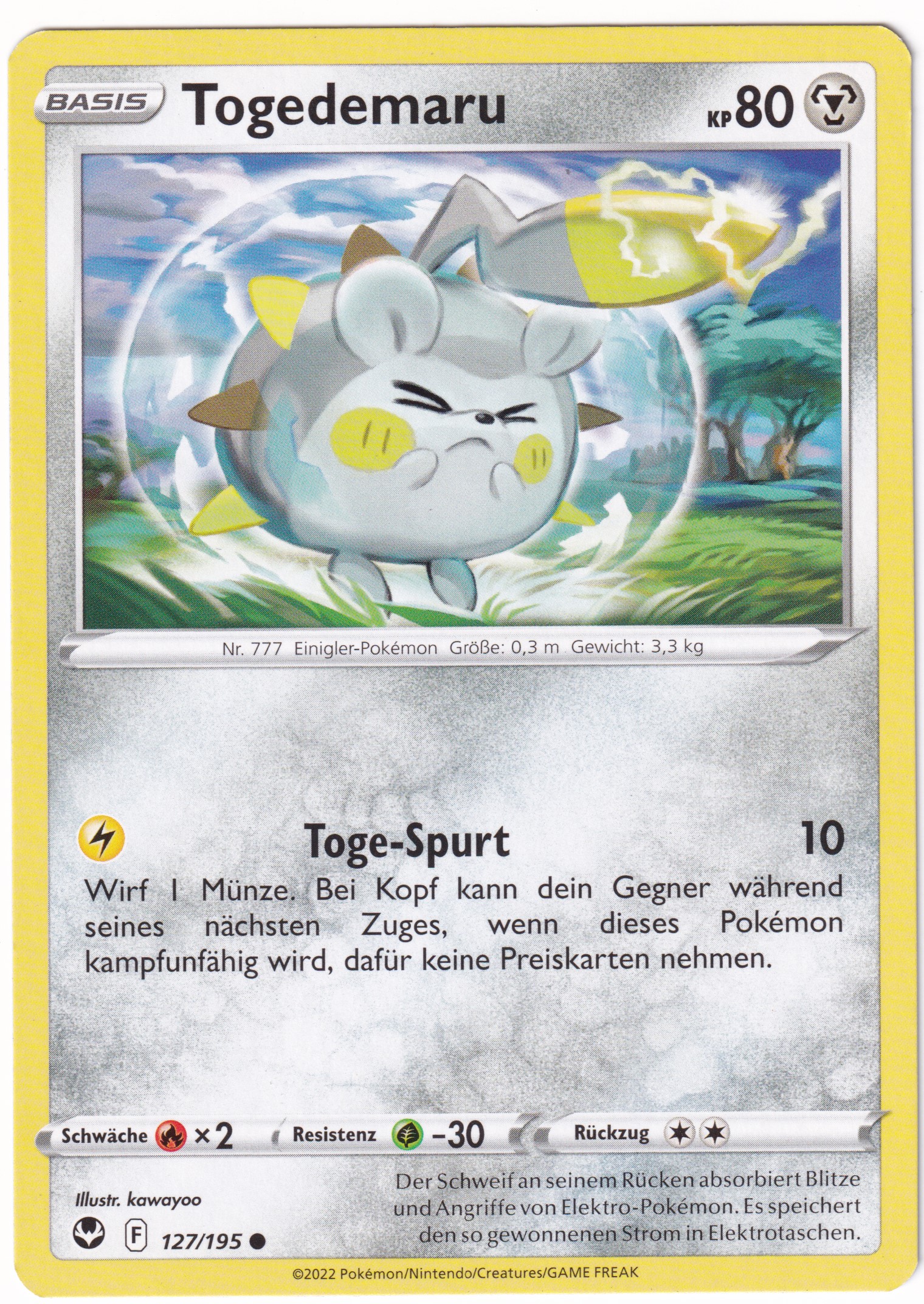 Togedemaru 127/195 Common - Silberne Sturmwinde Deutsch