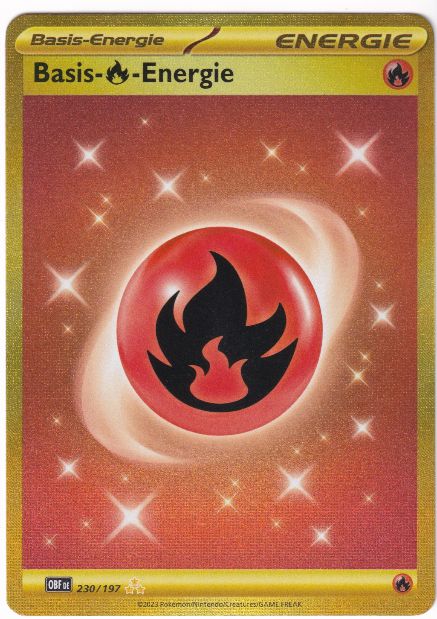 Feuer-Energie 230/197 Secret Rare - Obsidian Flammen Deutsch