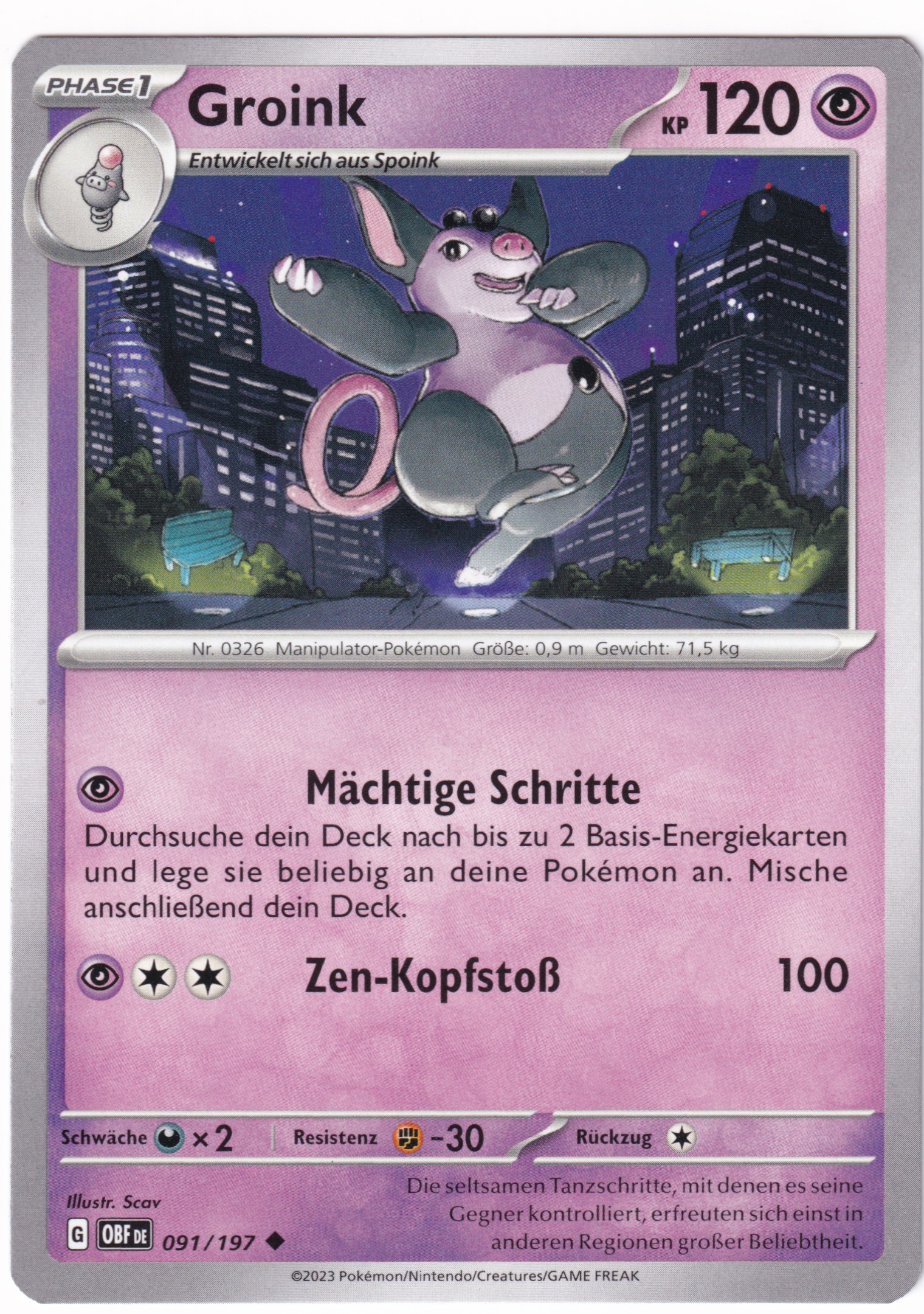 Groink 091/197 Uncommon - Obsidian Flammen Deutsch