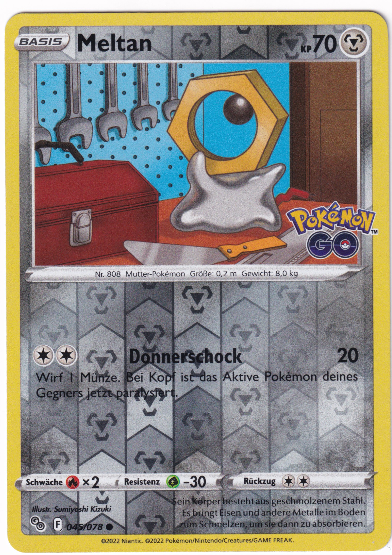 Meltan 045 /78 Common Reverse Holo - Pokemon Go Deutsch