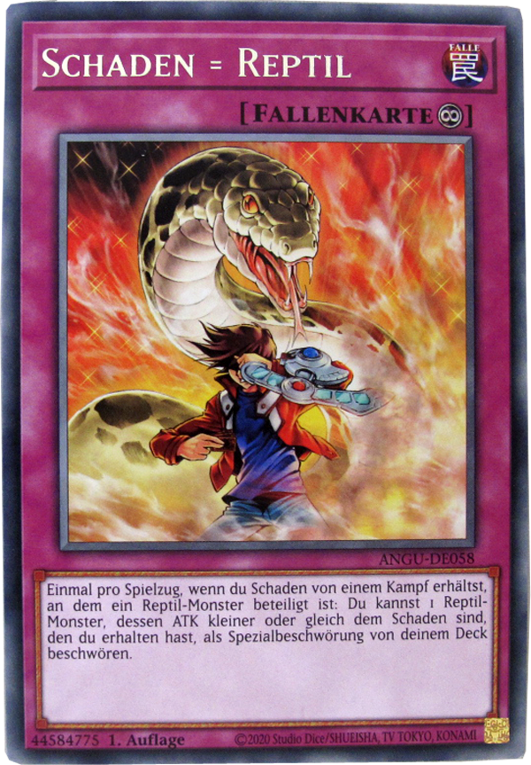 ANGU-DE058 Schaden = Reptil Rare deutsch