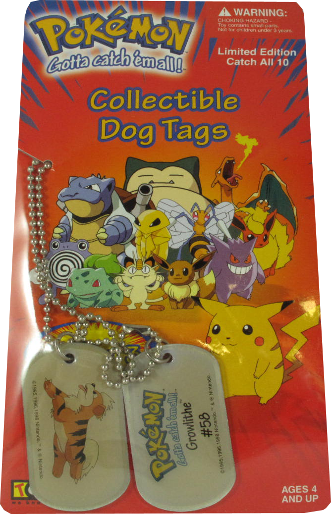 Pokemon Dog Tag Growlithe #58