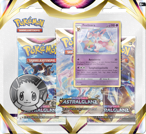 Pokemon Schwert & Schild Astralglanz Feelinara 3er Booster Blister deutch