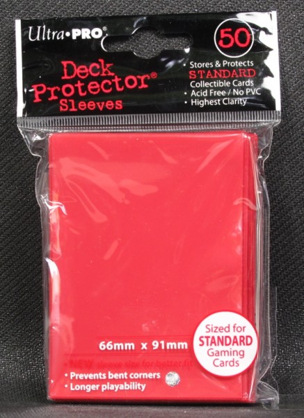 Ultra Pro - Standard - Red - 50 Hüllen - Deck Protector Sleeves